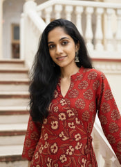 Ajrakh Printed Angarakha Kurti