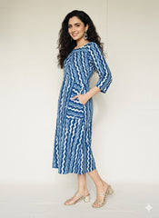 Indigo Dyed Long Dress