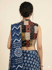 Patchwork AJRAKH Printed Cotton Blouse