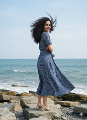 INDIGO Printed Cotton Dress
