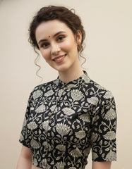 Kalamkari Hand Block Printed Cotton Blouse