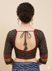 AJRAKH Padded Blouse with Mirror Work