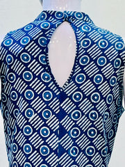 Indigo Dyed Halter Neck Dress