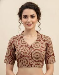 Kalamkari Hand Block Printed Cotton Blouse