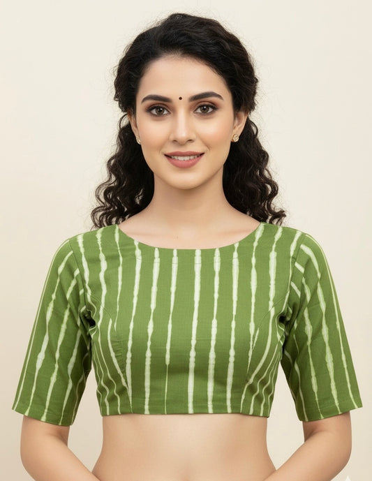 Shibori Art Hand Block Printed Blouse