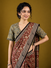 AJRAKH Hand Block Printed Blouse
