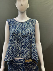 Indigo Dyed Hand Block Printed Blouse