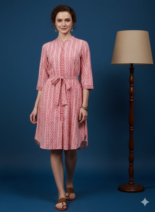 Hand Block Printed Tunic Dress