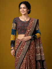 Patchwork AJRAKH Printed Cotton Blouse
