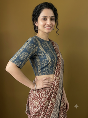 AJRAKH Hand Block Printed Blouse