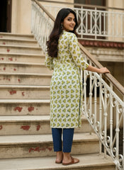 Ajrakh Dabo Printed Kurti