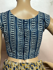 Indigo Dyed Hand Block Printed Blouse