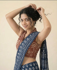 Kalamkari Hand Block Printed Collared Blouse