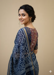 Patchwork AJRAKH Printed Cotton Blouse