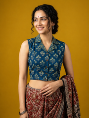 AJRAKH Hand Block Printed Blouse