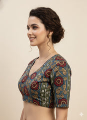 Kalamkari Hand Block Printed Blouse