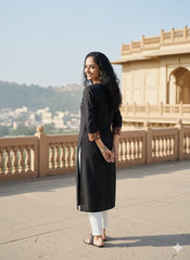 Kalamkari Border Plain Kurti