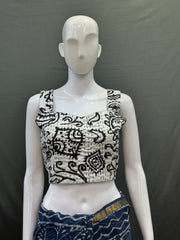 Kantha Hand Stitched Crop Top Blouse