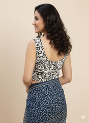 Kantha Hand Stitched Crop Top Blouse