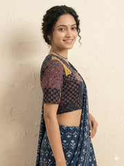 Patchwork AJRAKH Printed Cotton Blouse