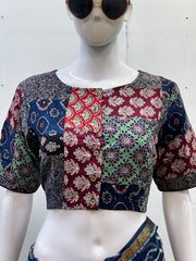 Patchwork AJRAKH Printed Cotton Blouse