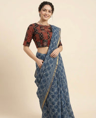 Patchwork AJRAKH Printed Cotton Blouse