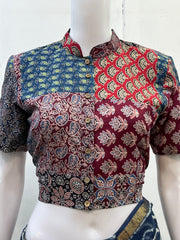 Patchwork AJRAKH Printed Cotton Blouse