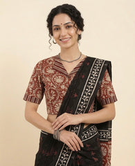 Kalamkari Hand Block Printed Collared Blouse