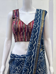 Ikkat Weave Padded Blouse