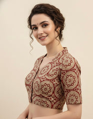 Kalamkari Hand Block Printed Cotton Blouse