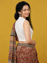 Plain White Blouse in Pintex Fabric