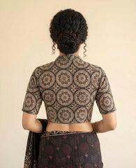 Kalamkari Hand Block Printed Collared Blouse