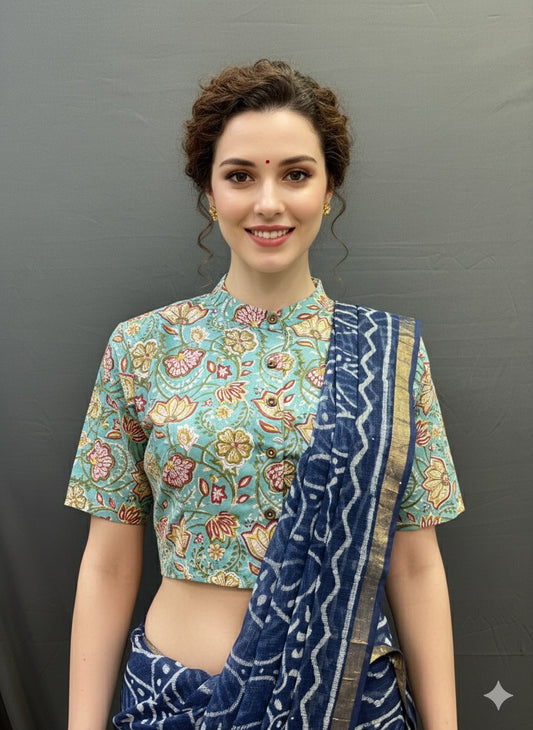 Kalamkari Hand Block Printed Blouse