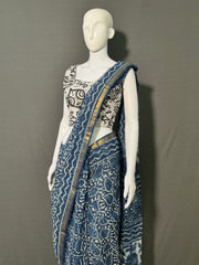INDIGO Dyed Kota Doriya Saree
