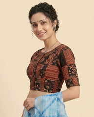 Patchwork AJRAKH Printed Cotton Blouse