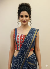 Kantha Hand Stitched Crop Top Blouse