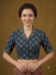 AJRAKH Hand Block Printed Blouse