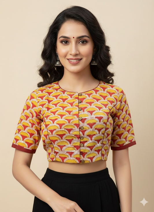 Hand Block Printed Blouse