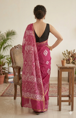 Bandhani Printed Kota Doriya Saree