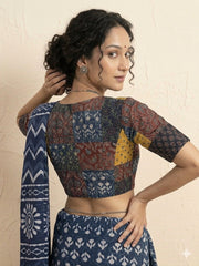Patchwork AJRAKH Printed Cotton Blouse