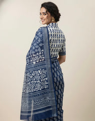 Indigo Dyed Collared Blouse