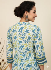Ajrakh Dabo Printed Kurti