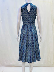 Indigo Dyed Halter Neck Dress