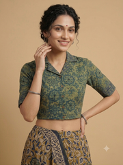 AJRAKH Hand Block Printed Blouse