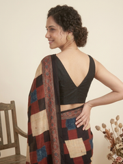 AJRAKH Printed Modal Silk Saree