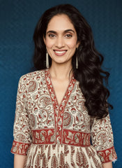 Kiara Kalamkari Printed Cotton Linen Dress