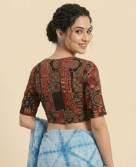 Patchwork AJRAKH Printed Cotton Blouse