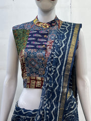 Patchwork AJRAKH Printed Cotton Blouse