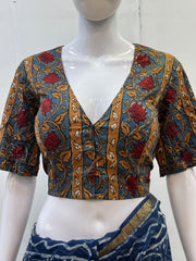 Kalamkari Hand Block Printed Padded Blouse
