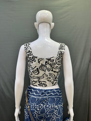 Kantha Hand Stitched Crop Top Blouse